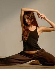 Vuori Cove Layering Tank Women's Black Rib Knit Tank Top