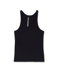 Vuori Cove Layering Tank Women's Black Rib Knit Tank Top