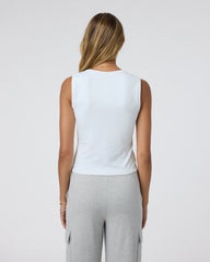 Vuori Halo Essential Scoop Tank White