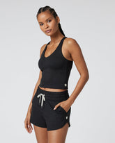 Vuori Halo Performance Crop 2.0 Black Heather Tank