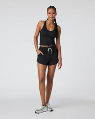 Vuori Halo Performance Crop 2.0 Black Heather Tank