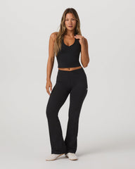 Vuori Inversion Rib Tank Women's Black Halter Fitness Top