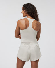Vuori Halo Performance Crop 2.0 Ecru Heather Tank
