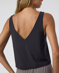 Vuori Villa Cropped Tank Black