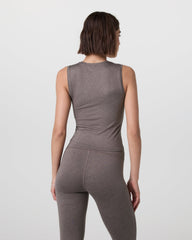 Vuori Halo Essential Scoop Tank Chia Heather