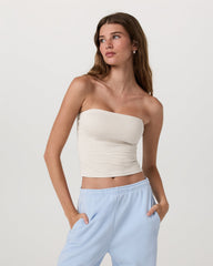 Vuori Halo Tube Top Women's Ecru Heather Tube Top