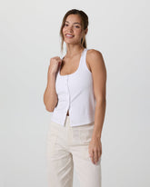 Vuori Pose Cardigan Tank White