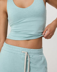 Vuori Halo Performance Crop 2.0 Sea Spray Heather