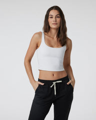 Vuori Daily Crop Women's White Crop Tank Top