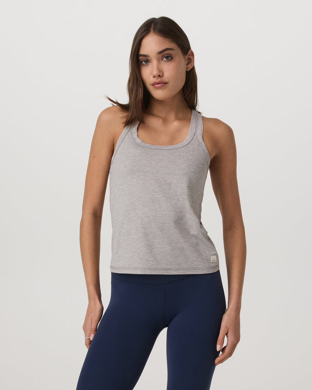 Vuori Lux Racerback Tank Women's Light Heather Grey Top