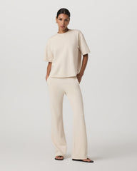 Vuori Short Sleeve Maven Oversized Tee Women's Bone Tee Shirt
