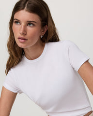 Vuori Short Sleeve Feather Classic Tee Women's White T-Shirt