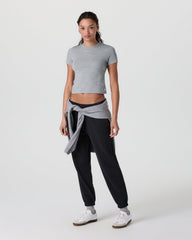 Vuori Feather Baby Tee Light Heather Grey