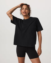 Vuori Short Sleeve Heavyweight Oversized Cotton Tee Black