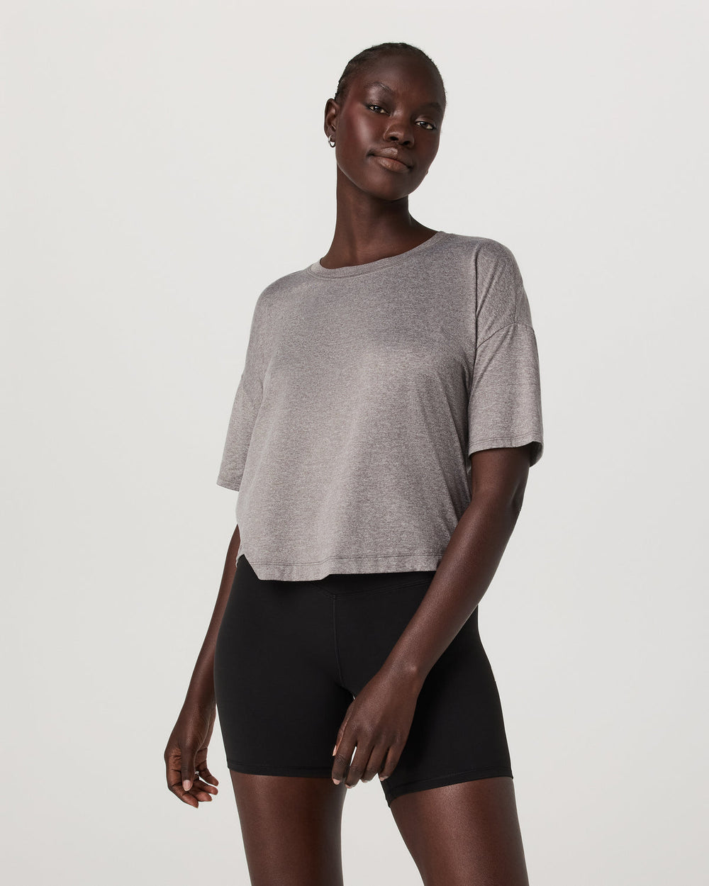 Vuori Energy Tee Women's Heather Grey Oversized Tee