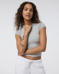 Vuori Halo Baby Tee Pale Grey Heather
