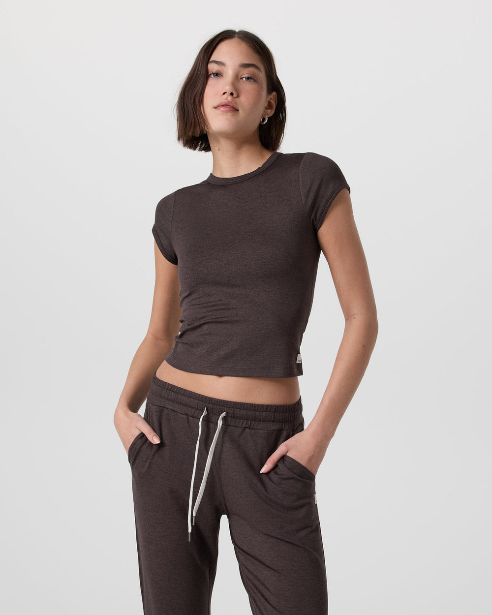 Vuori Halo Baby Tee Java Heather