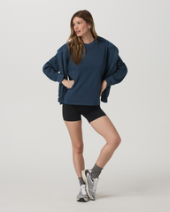 Vuori Long Sleeve Heavyweight Cotton Tee Ocean Blue Tee Shirt