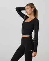 Vuori Vuori AllTheForm™ Wrap Top Women's Black Wrap Top