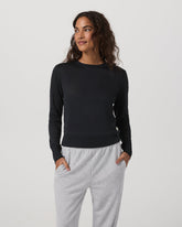 Vuori Daydream Crew Lightweight Black Long Sleeve Shirt