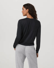 Vuori Daydream Crew Lightweight Black Long Sleeve Shirt