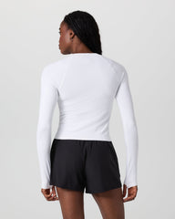 Vuori Long Sleeve Seamless Surge Tee White
