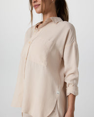 Vuori Trestles Twill Button Up Sand Dollar