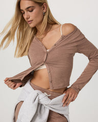 Vuori Halo Cardigan 2.0 Women's Nutmeg Heather Cardigan