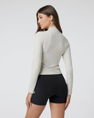 Vuori Vuori AllTheFeels Long Sleeve Mock Ecru
