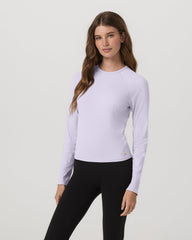 Vuori Long Sleeve Pose Crew Women's Lavender Ice Crewneck