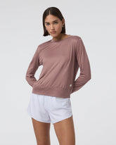 Vuori Daydream Crew Sedona Brown Heather Long Sleeve Top