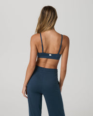 Vuori Halo Triangle Bra Blue Coast Heather Low-Support Bra