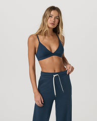 Vuori Halo Triangle Bra Blue Coast Heather Low-Support Bra