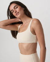 Vuori Micro Houndstooth Bra Women's Sports Bra in Natural