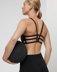 Vuori Yosemite Bra Black Strappy Sports Bra