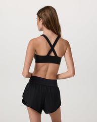 Vuori Daily Piped Bra Women's Black Sports Bra