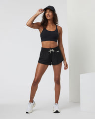 Vuori Yosemite Longline Bra Black Strappy Sports Bra