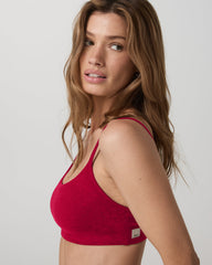 Vuori Halo Essential Bra Women's Strawberry Heather Sports Bra