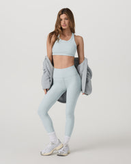 Vuori Elevation Racer Bra Women's Blue Haze Heather Sports Bra