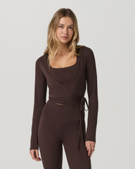 Vuori Vuori AllTheForm™ Wrap Top Women's French Roast Wrap Top