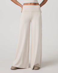 Vuori Halo Easy Wideleg Pant-Short Women's Ecru Heather Pants