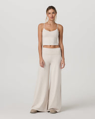 Vuori Halo Easy Wideleg Pant-Short Women's Ecru Heather Pants