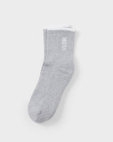 Vuori Half Crew Gripper Sock Light Heather Grey Grip