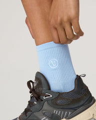 Vuori Half Crew Sock Crystal Blue Socks