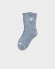 Vuori Half Crew Sock 2.0 Light Heather Grey Performance Socks