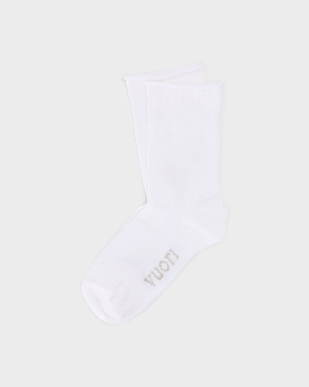 Vuori Quarter Crew Pointelle Sock Stylish White Socks