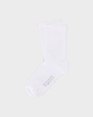 Vuori Quarter Crew Pointelle Sock Stylish White Socks