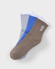 Vuori Half Crew Gripper Sock Smokey Taupe Grip Socks