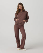 Vuori Granite Foldover Straight Leg Women's Sable Heather Pant