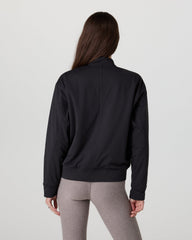 Vuori Halo Basin Bomber Women's Solid Black Jacket